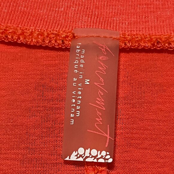 Free People Womens Breezy Tempo Long Sleeve Top M Pink Workout Gym Boho Athletic - Picture 8 of 10